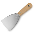 Sjsl36 Carbon Steel Mirror Polished Wood Handle Scraper